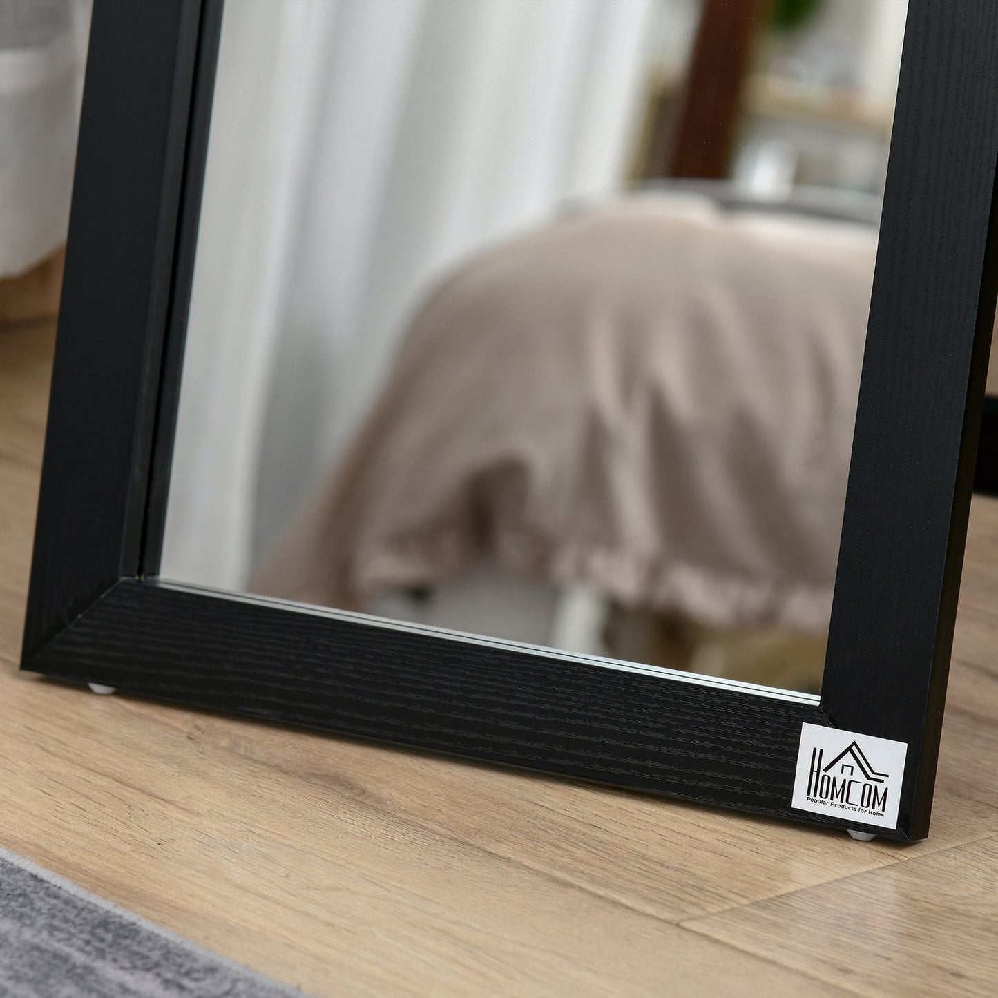 Black Full-length standing mirror, 154x37 cm, Living room/bedroom