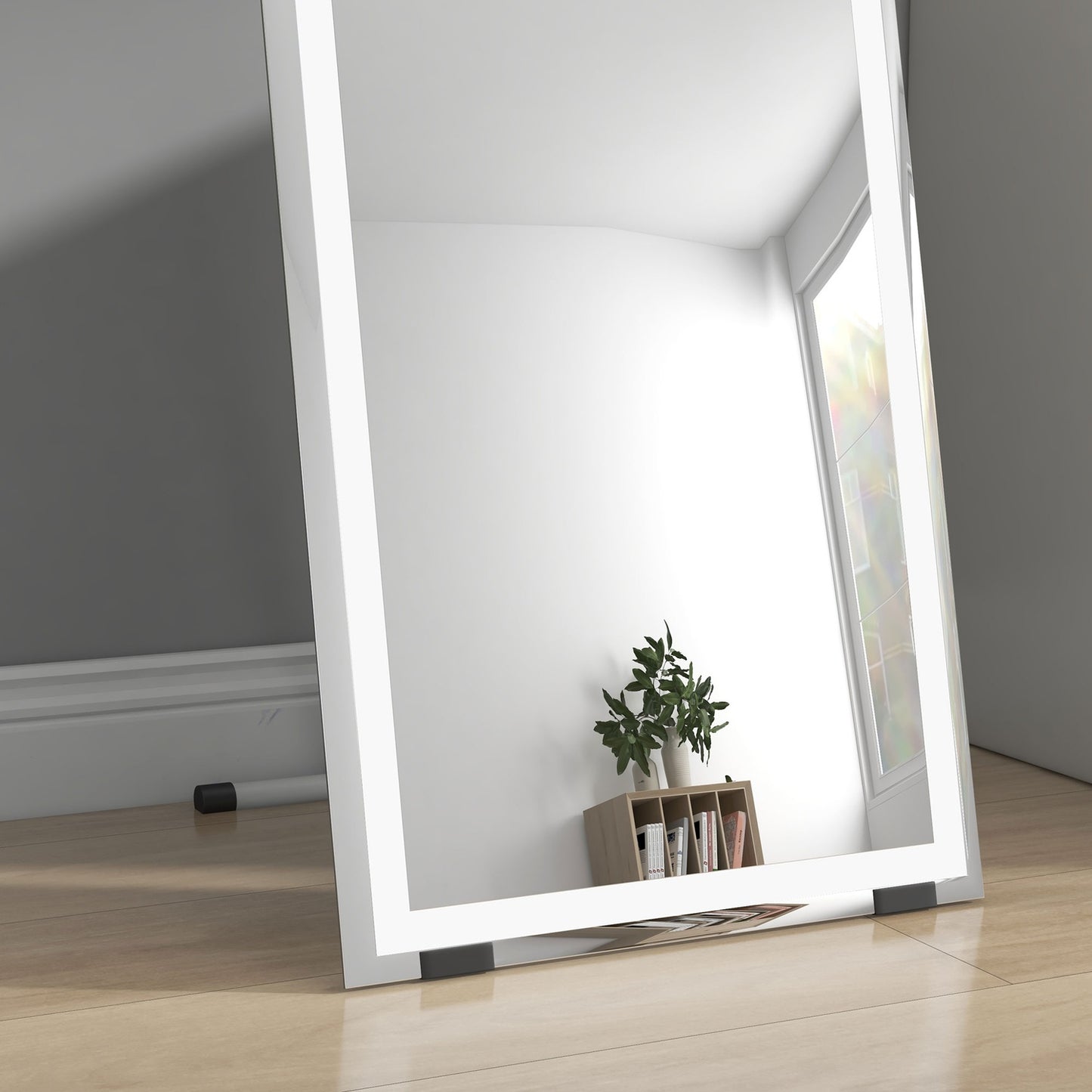 Full-length LED mirror, 40x150cm, Touch Control, White
