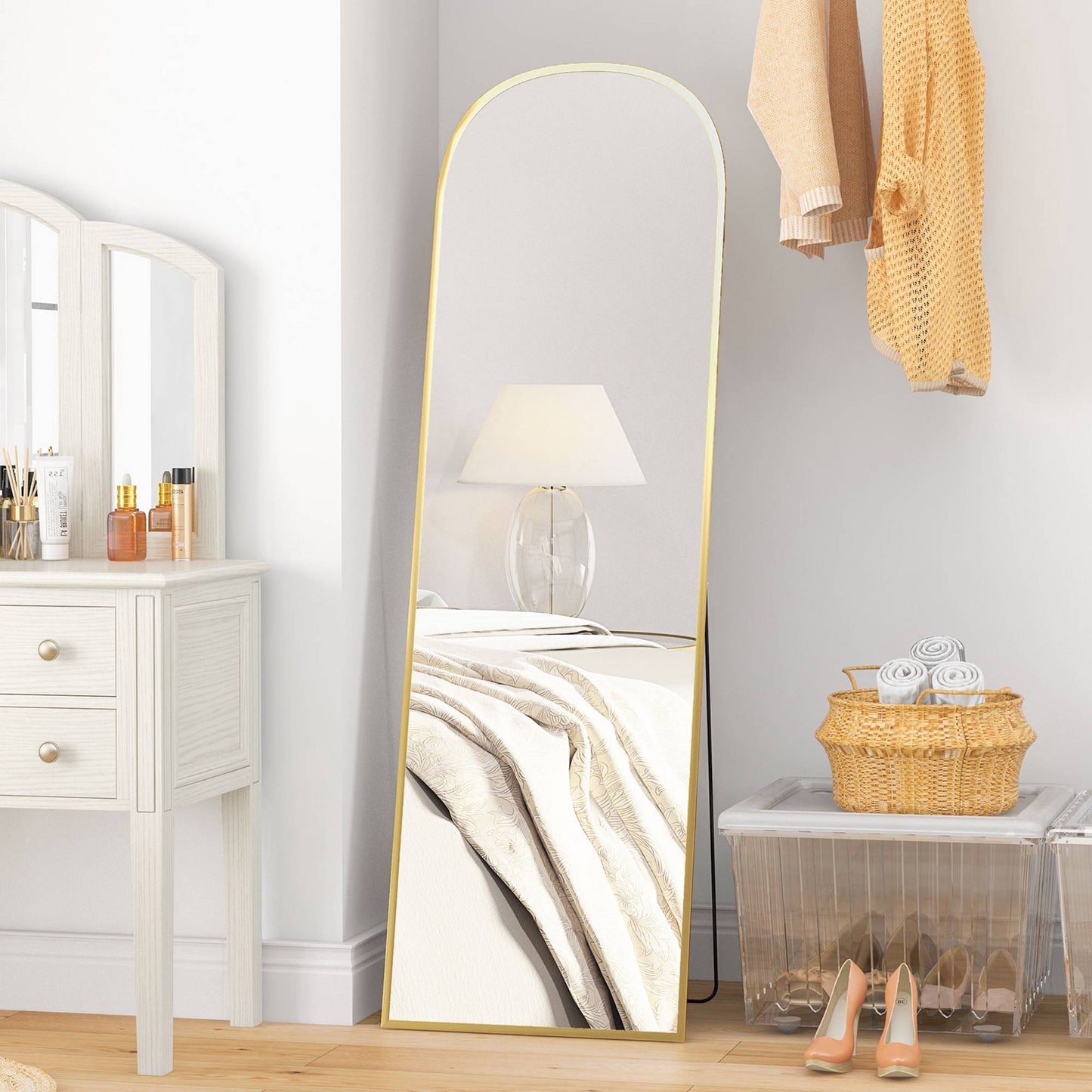Full-Length Mirror, Gold, 50 x 161.5 cm, Aluminum Frame
