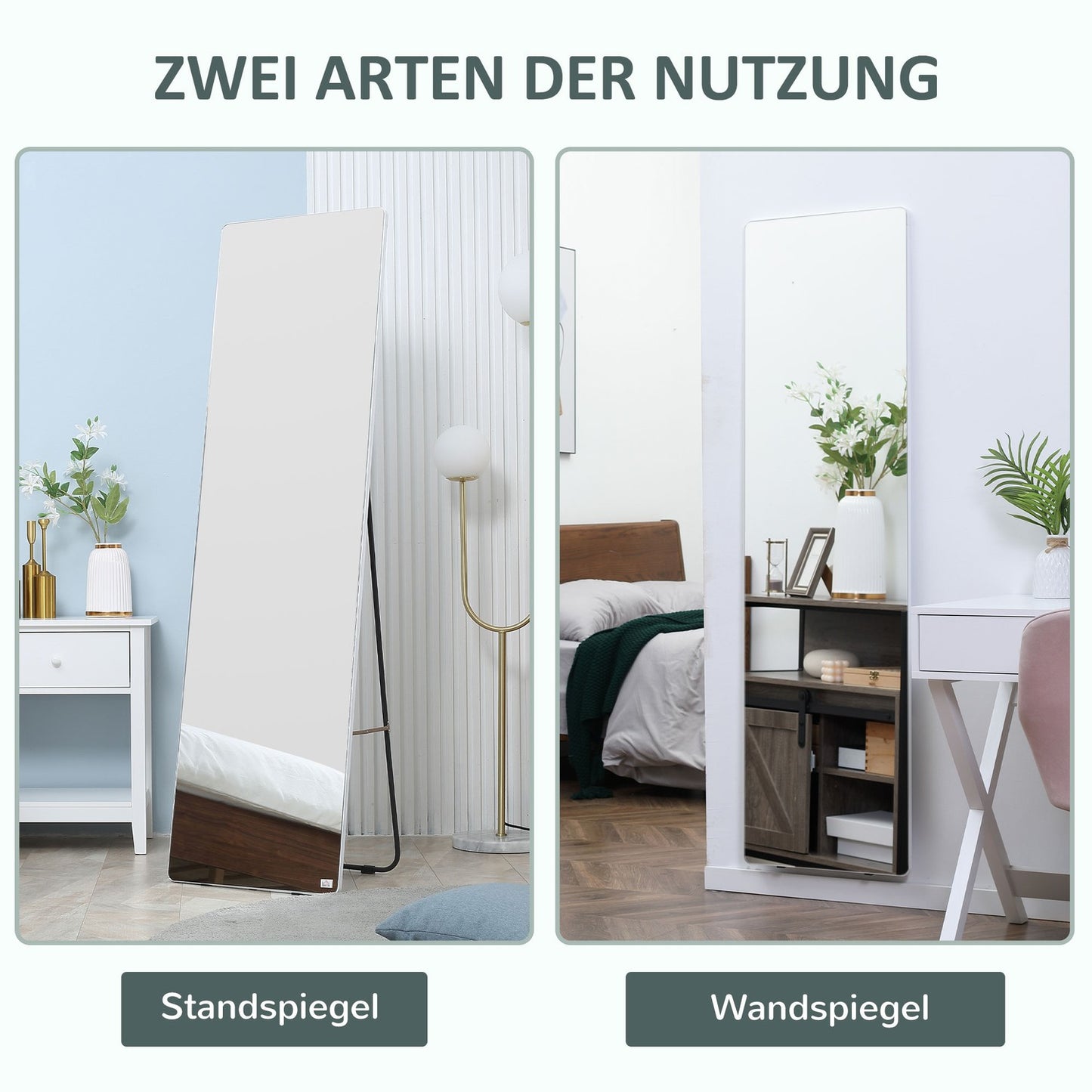 Full length 45x160 cm Silver Dressing mirror for bedroom