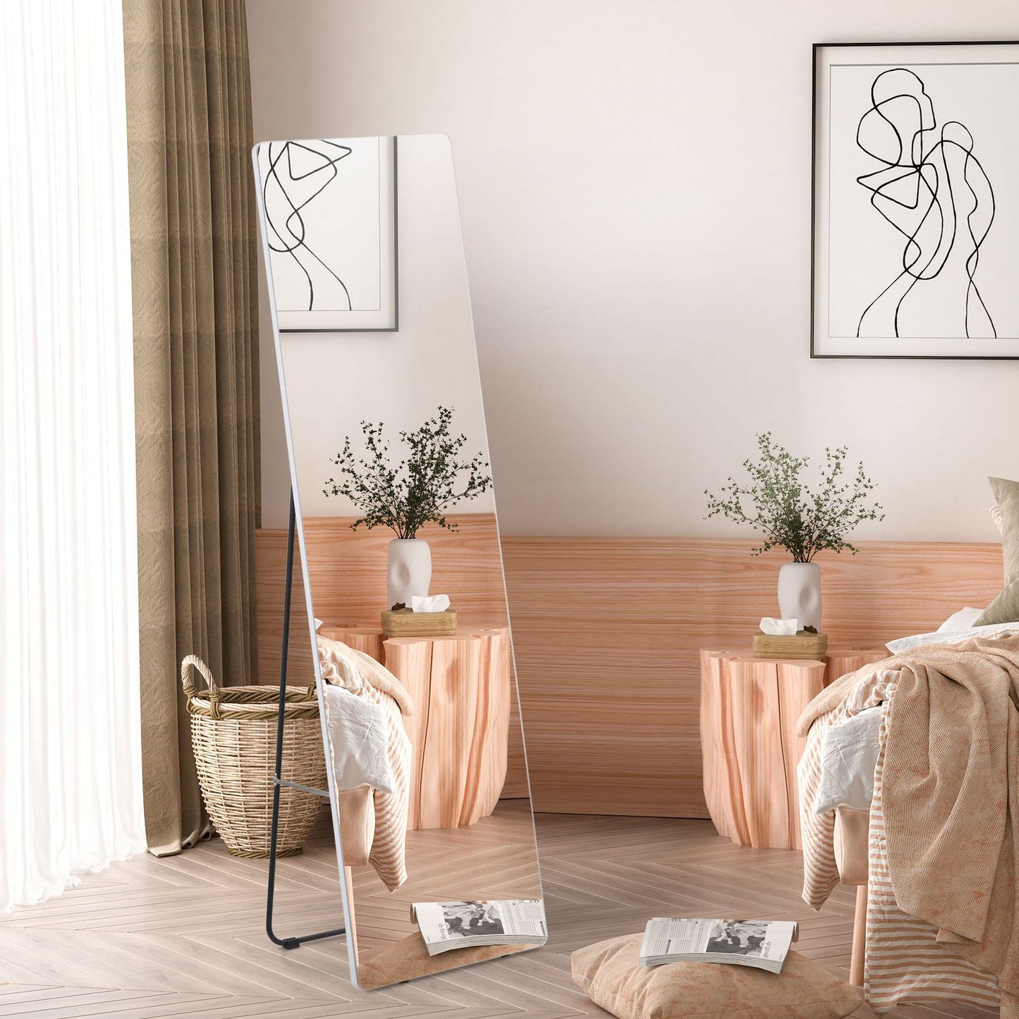 Full length 45x160 cm Silver Dressing mirror for bedroom