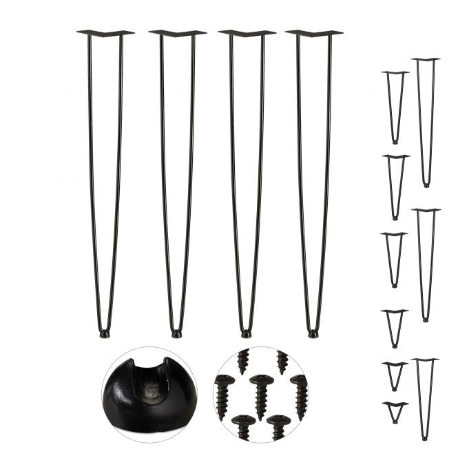 Furniture leg hairpin set of 4