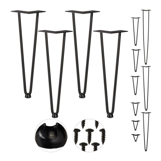 Furniture leg hairpin set of 4