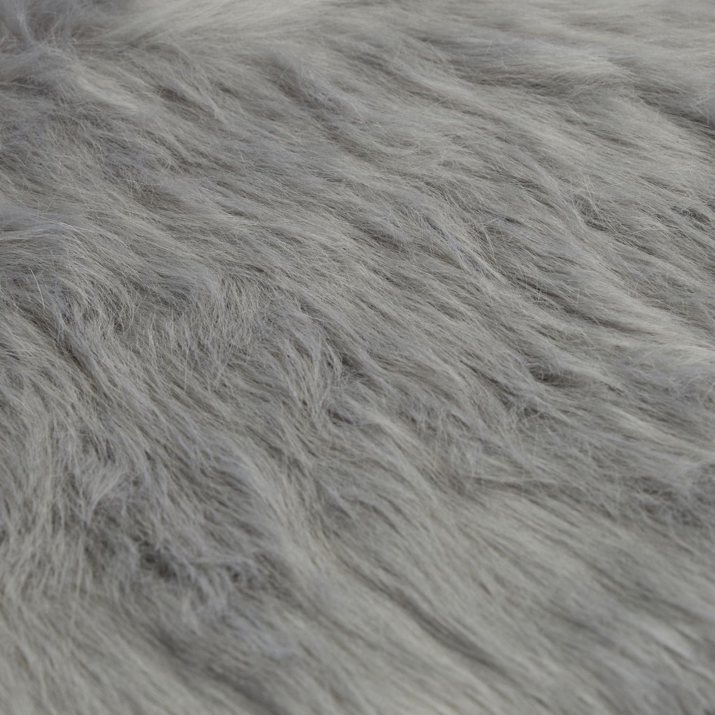 Fur stool gray
