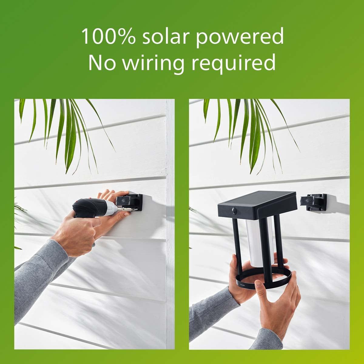 Fyve Wall Lamp Angled Solar Cell Ultra Efficient LED 200lm Black