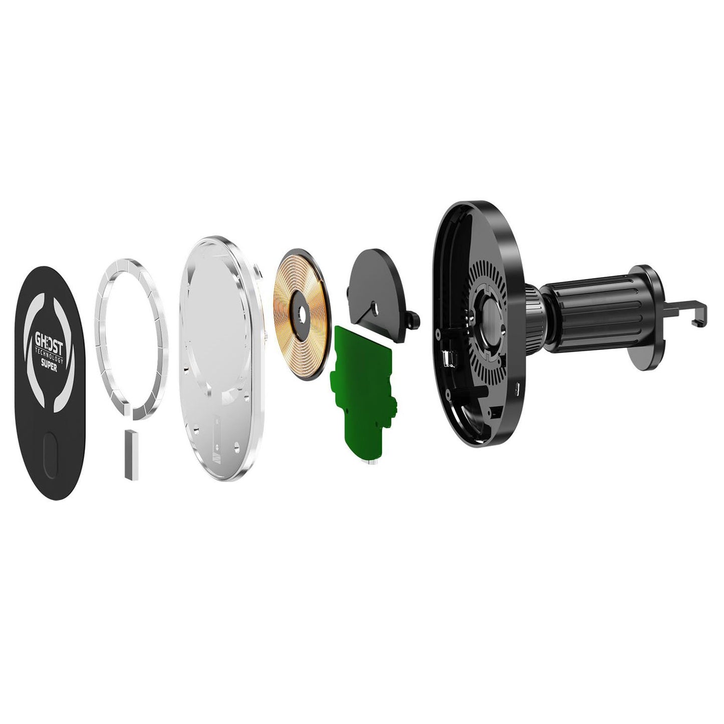 GHOSTSUPERMAGCH MagSafe car holder with wireless charging