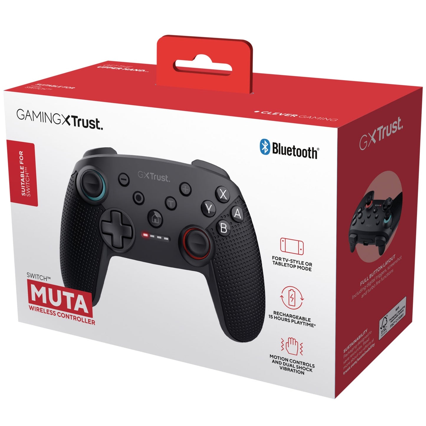 GXT 1246 Muta Wireless Controller Nintendo Switch/Switch 2 Black