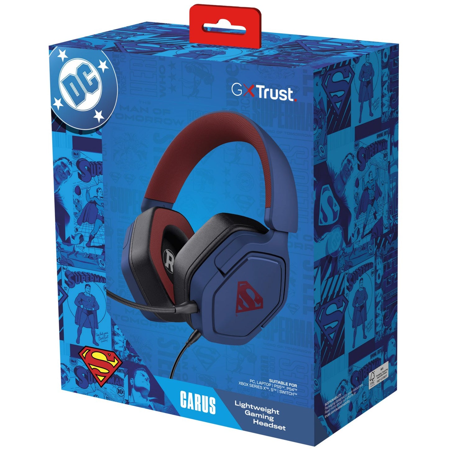 GXT 492SM Carus Gaming Headset Superman