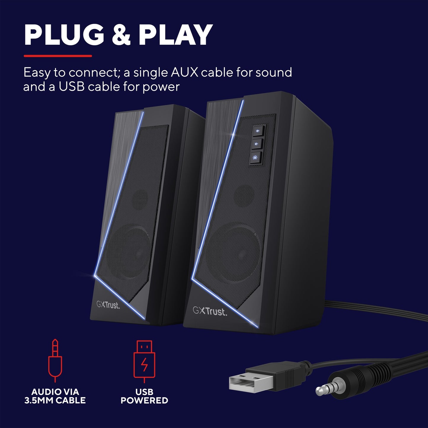 GXT 609 Zoxa RGB Gaming speakers 12W