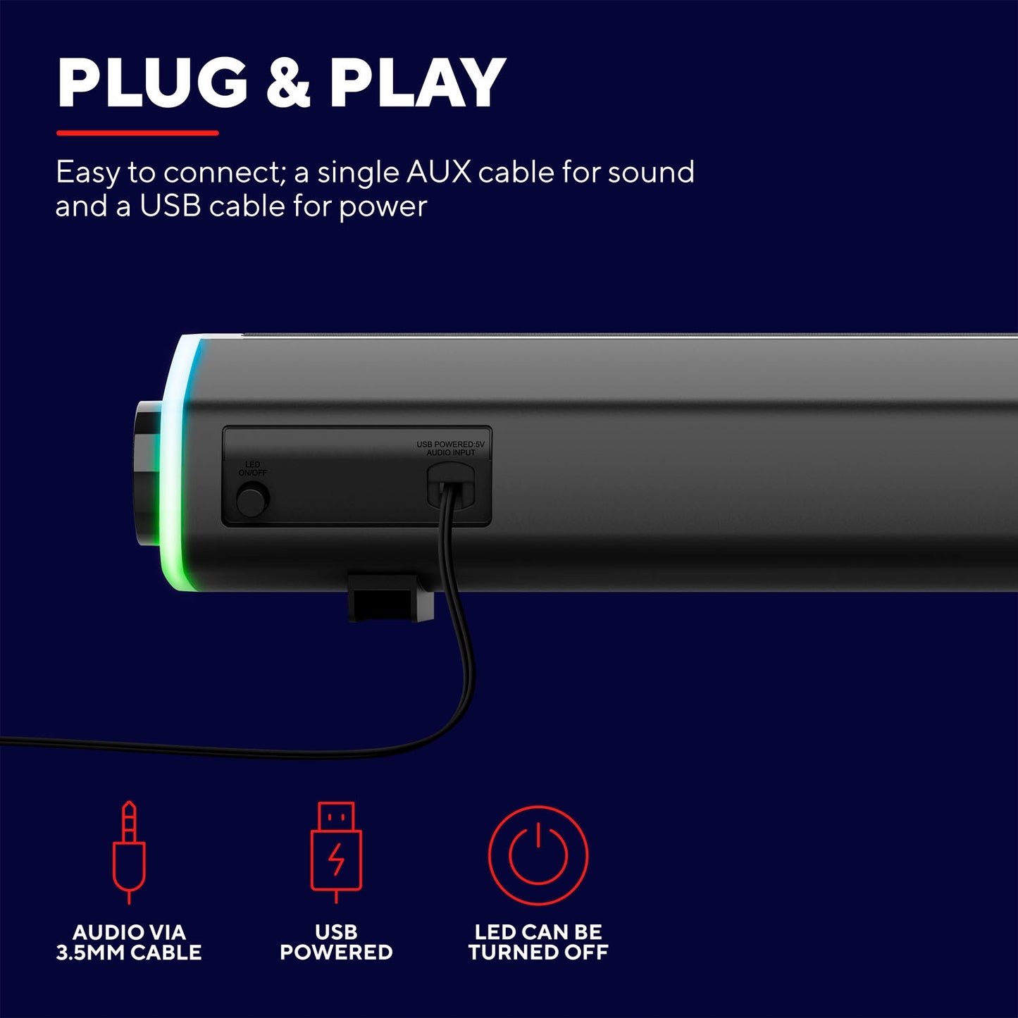 GXT 620 Axon RGB Illuminated Soundbar