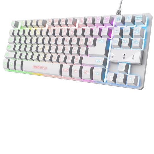 GXT 833W Thado Gaming keyboard TKL RGB Nordic layout White