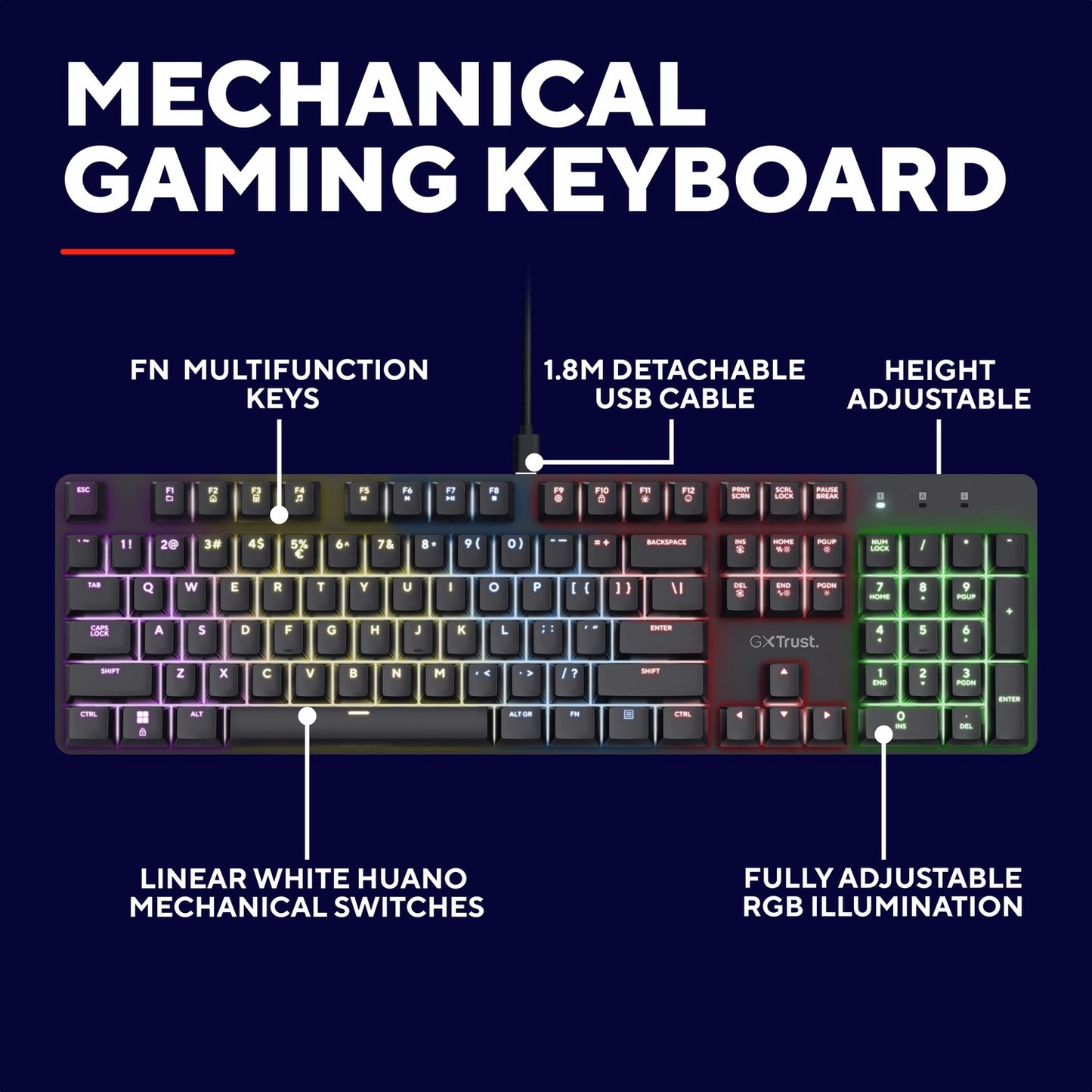 GXT 871 Zora Mechanical gaming keyboard Nordic layout