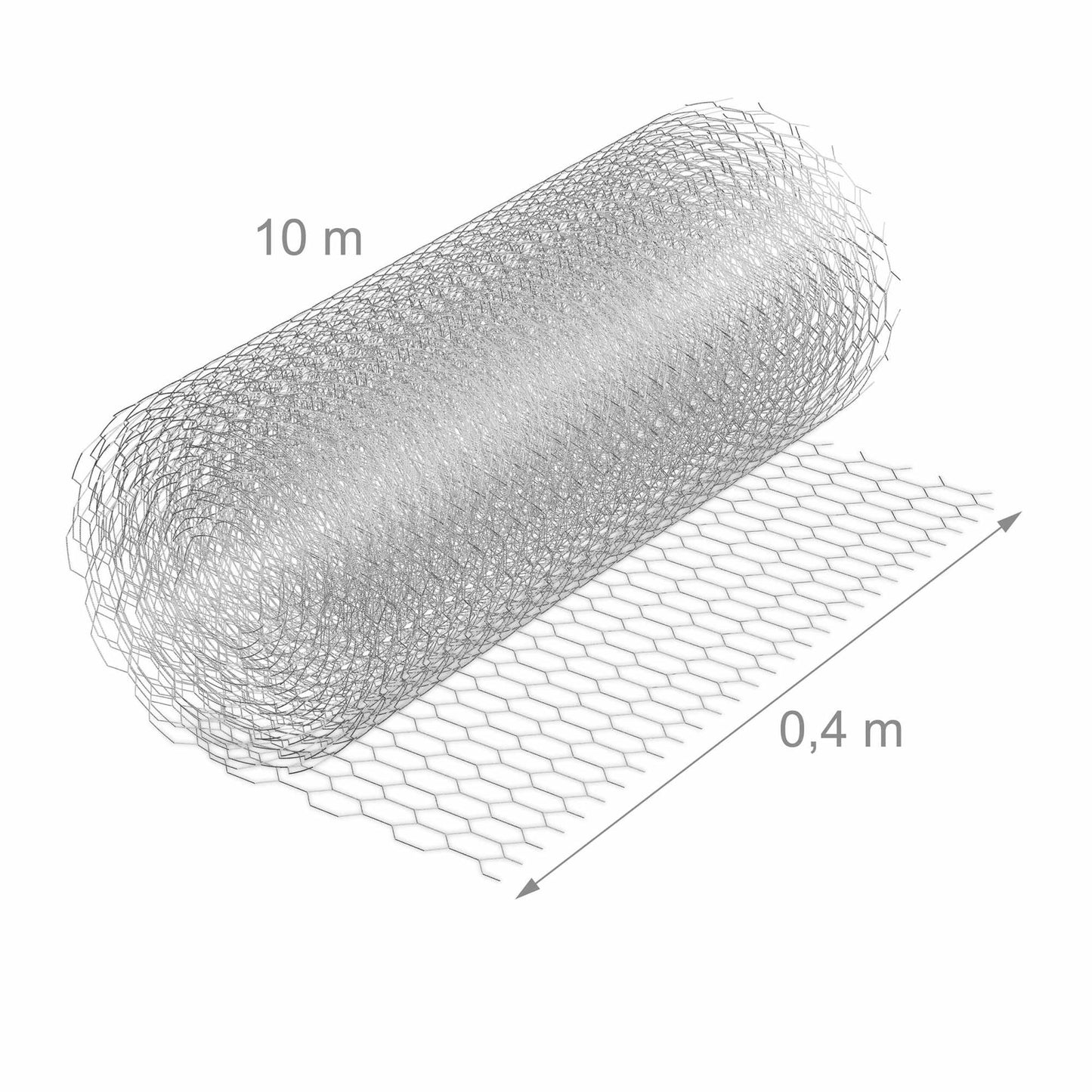 Galvanised Wire Mesh Fence, 15x25 mm, Cut-to-Size