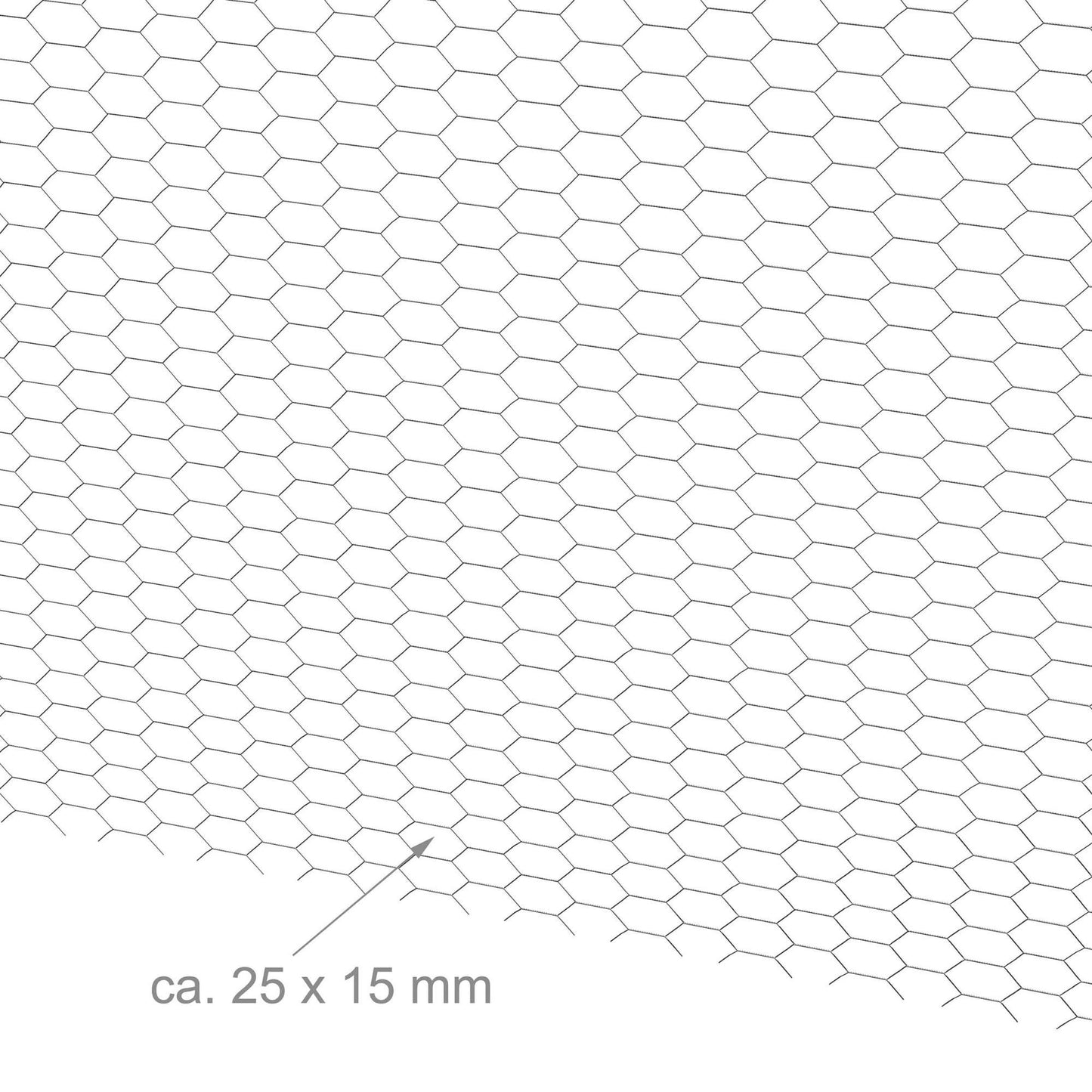 Galvanised Wire Mesh Fence, 15x25 mm, Cut to Size