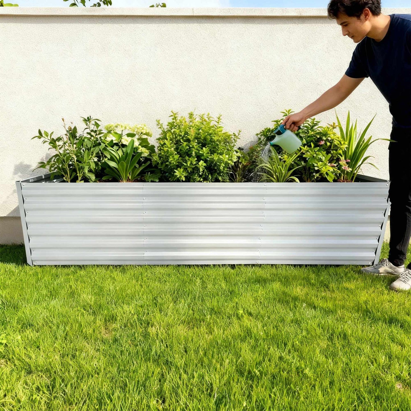 Galvanized Raised Garden Bed 57x180x90cm