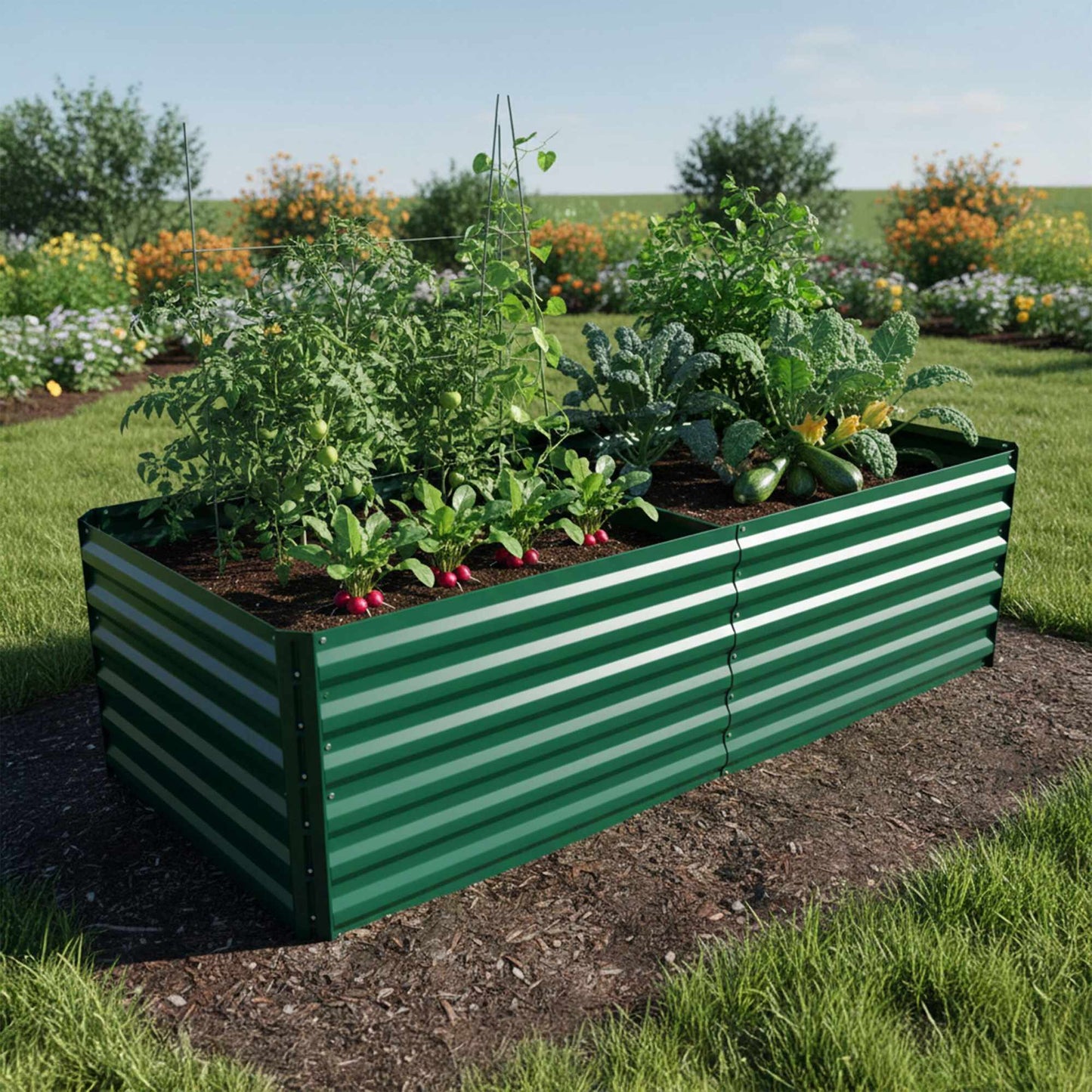 Galvanized Raised Garden Bed 57x180x90cm