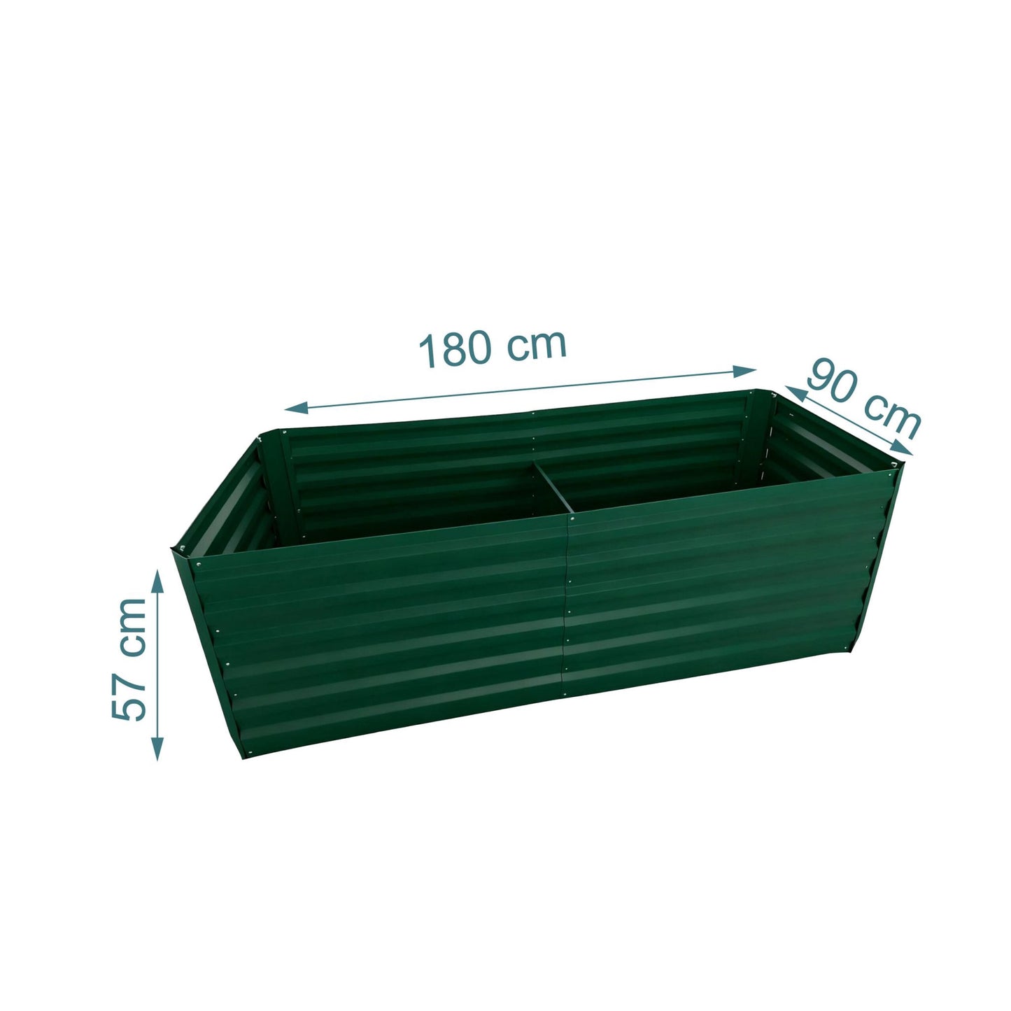 Galvanized Raised Garden Bed 57x180x90cm
