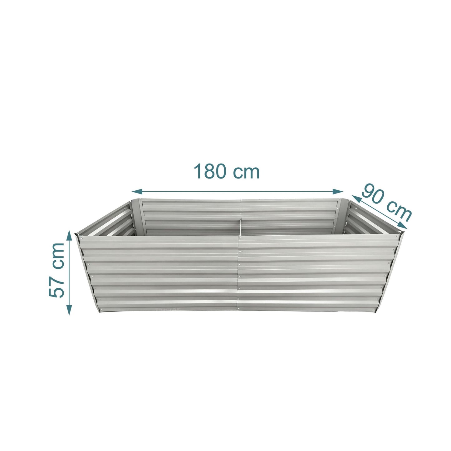 Galvanized Raised Garden Bed 57x180x90cm