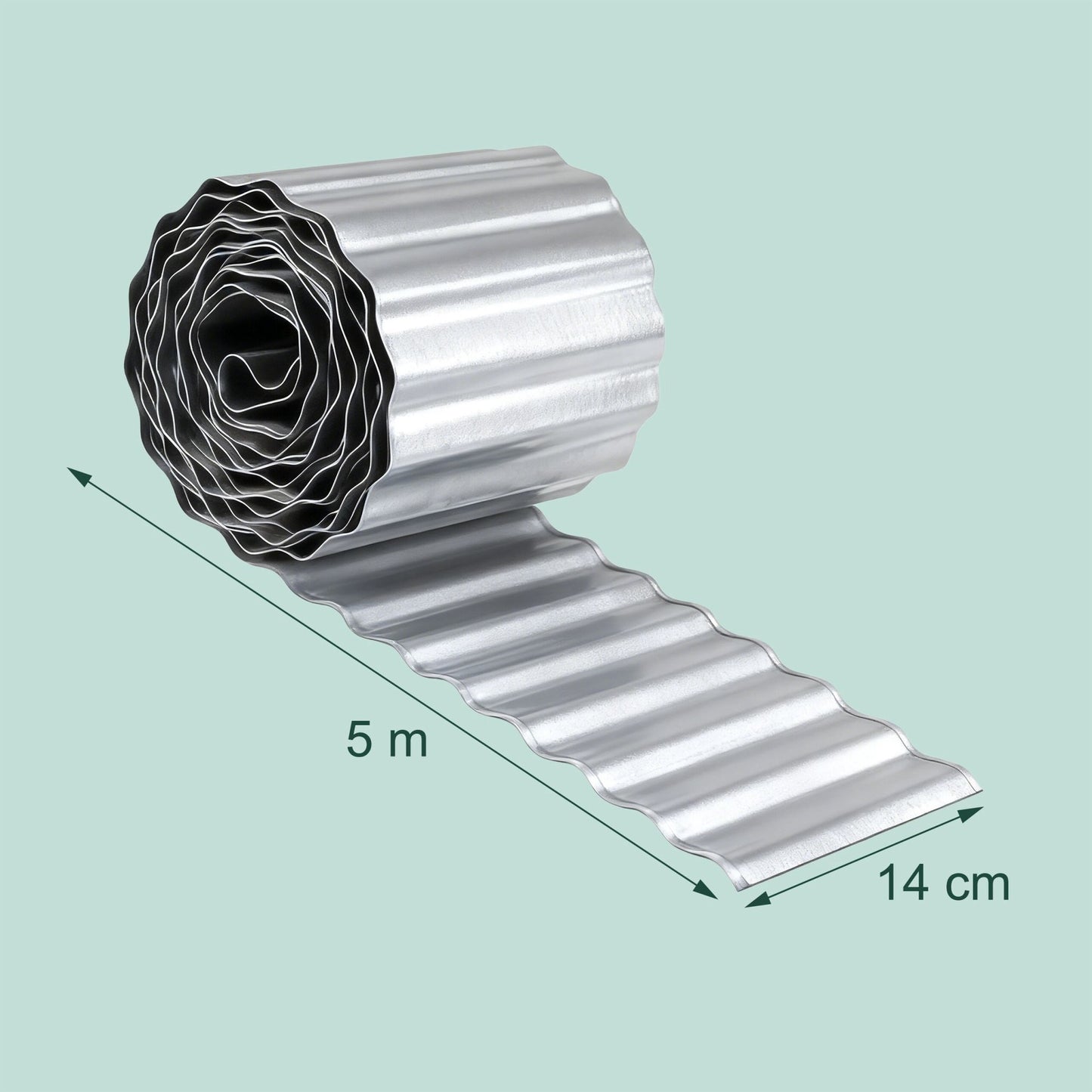 Galvanized Steel Lawn Edging – Weed Barrier & Mowing Edge
