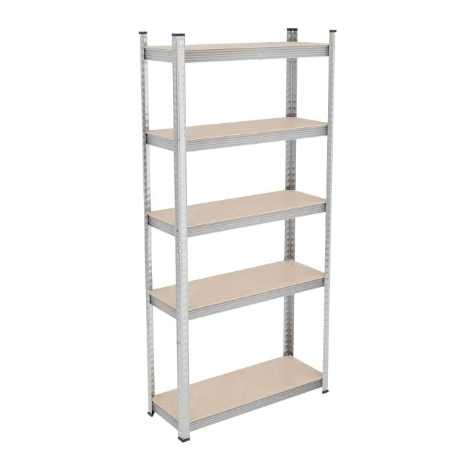 Galvanized shelves for heavy loads with 5 levels