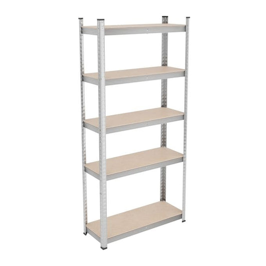 Galvanized shelves for heavy loads with 5 levels