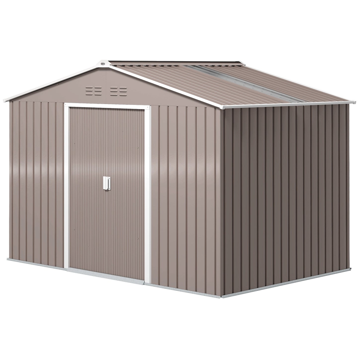 Tool shed in galvanized steel, 4.9 m², lockable and weatherproof