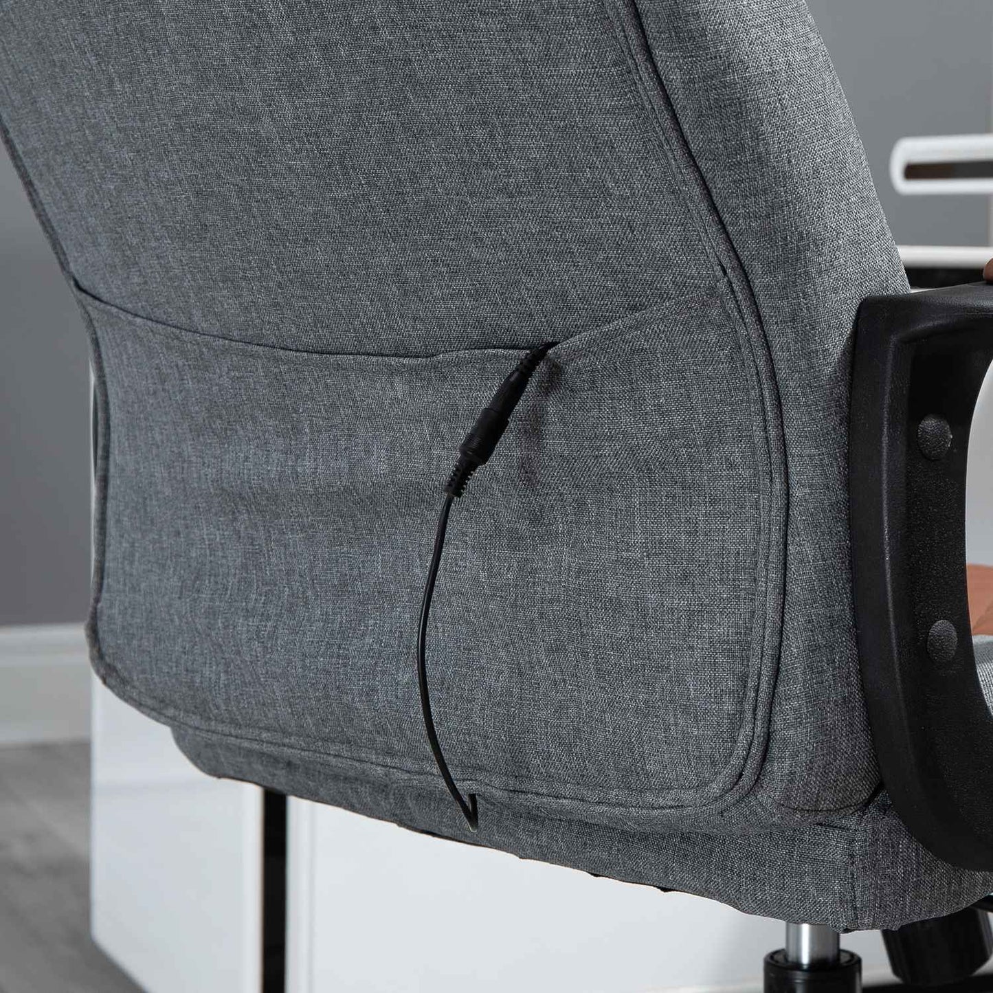 Ergonomic gaming chair, swivel office chair, grey/brown