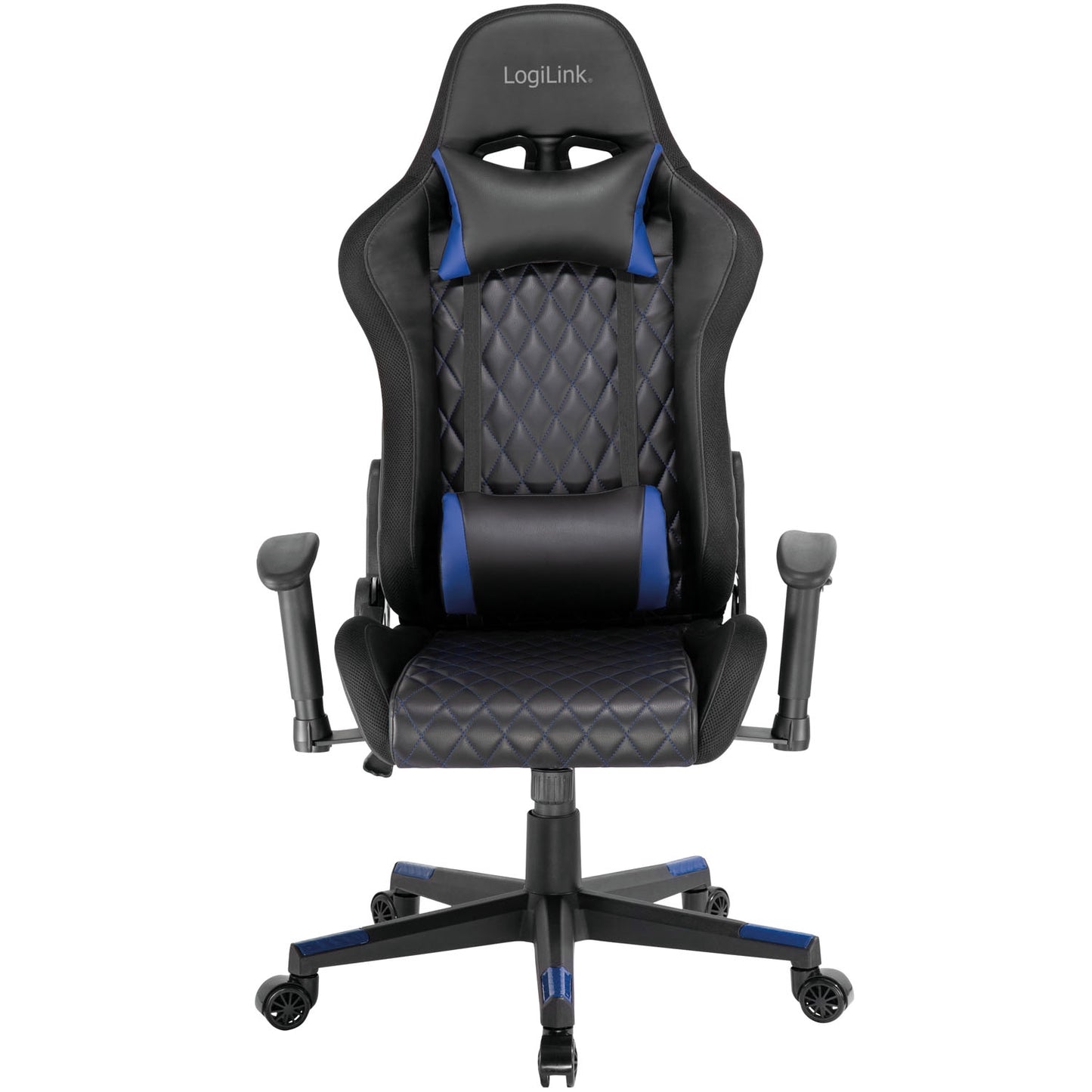 Gaming Chair with RGB Lighting, Black/Blue, Ergonomic Design