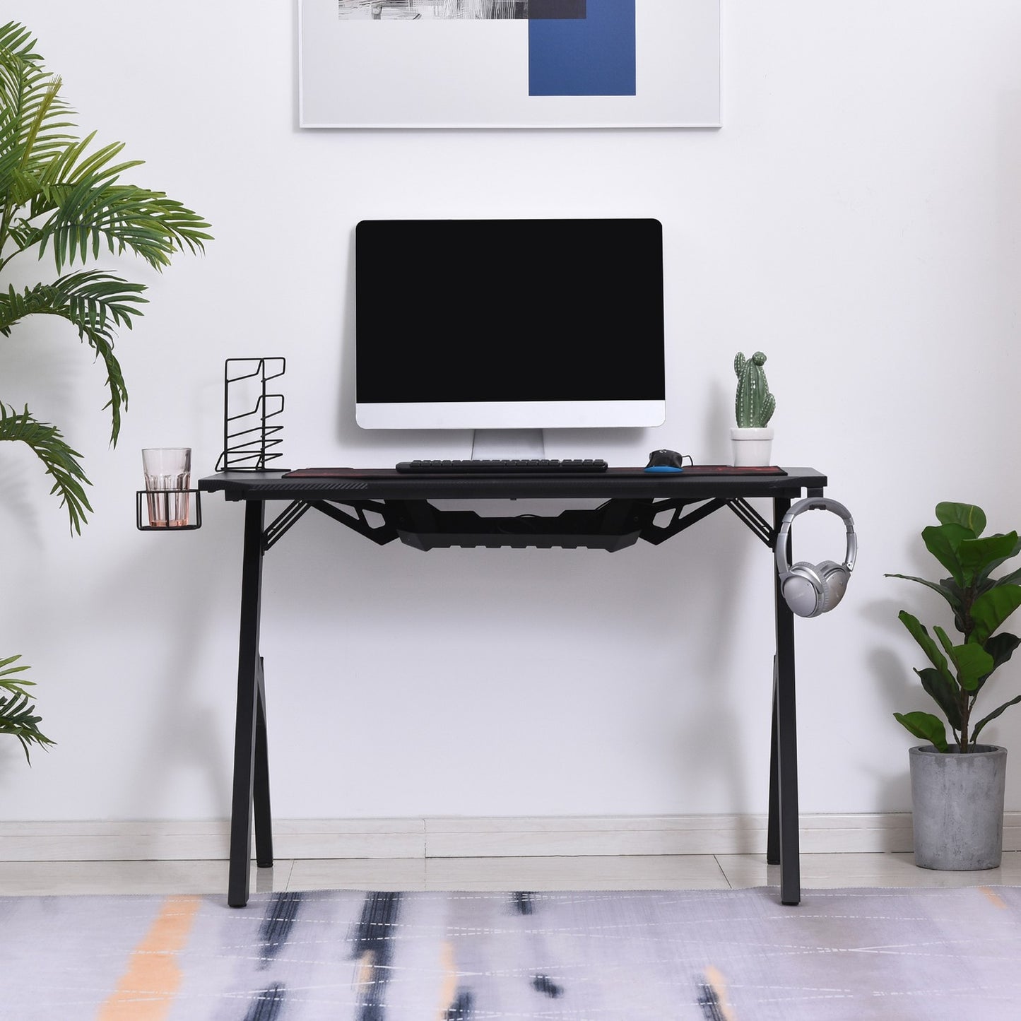 Game table - Modern MDF & Metal, 110x59x75cm