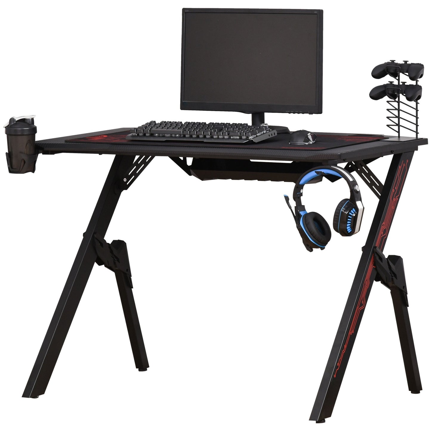 Game table - Modern MDF & Metal, 110x59x75cm