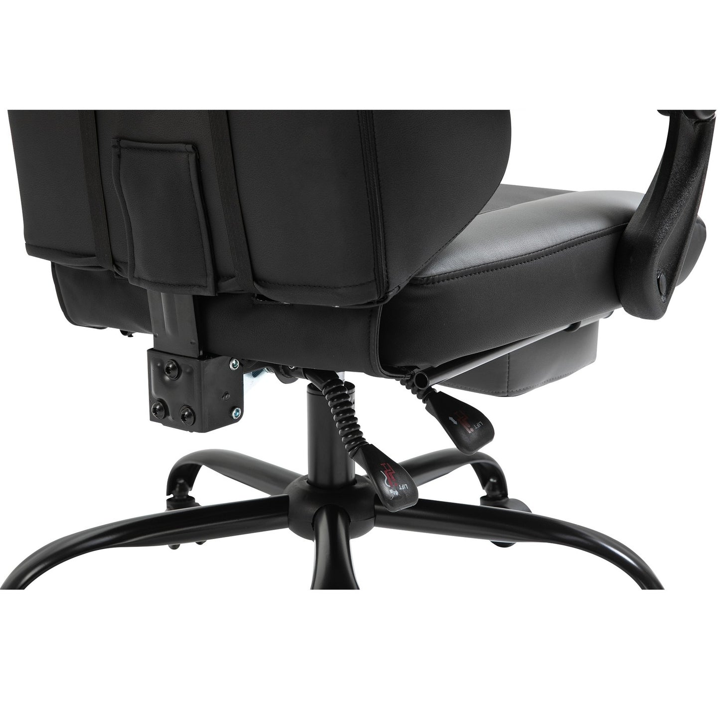 Ergonomic gaming chair, adjustable headrest & lumbar support