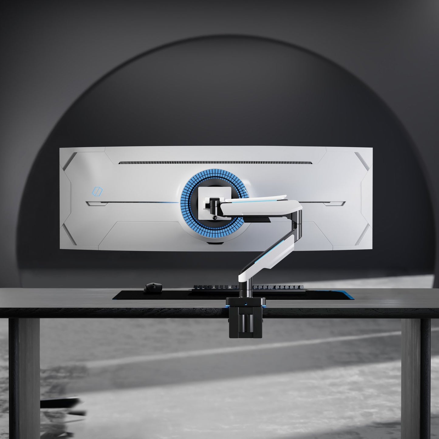 Gaming monitor arm 17-32" with lighting Black/White
