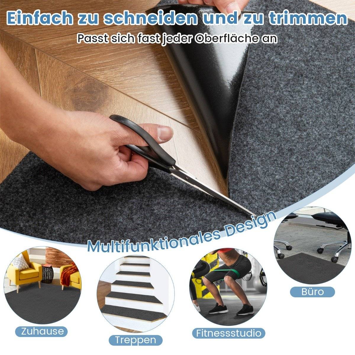 Garage Floor Mat 600x220cm, Oil Absorbent & Waterproof