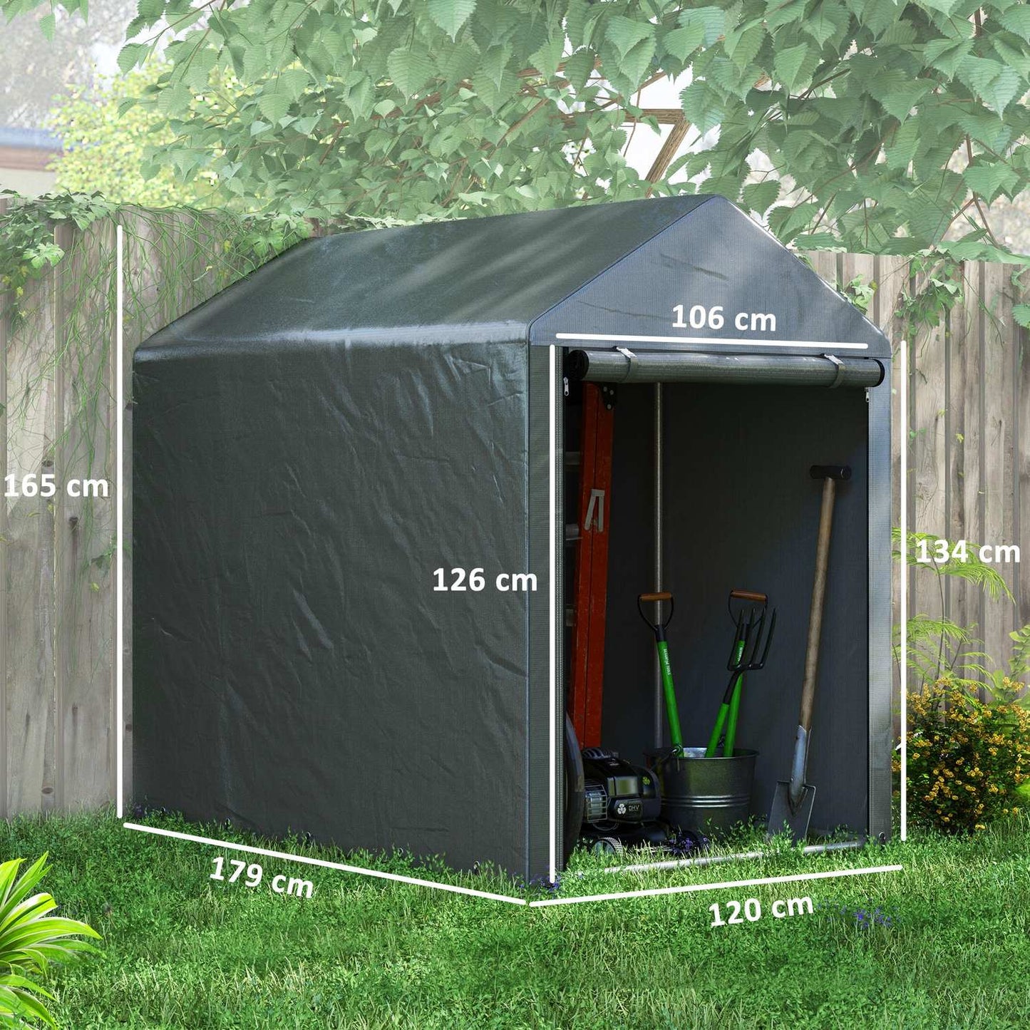 Waterproof garage tent with UV protection - Steel frame