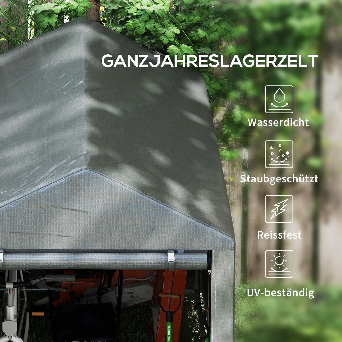 Waterproof garage tent with UV protection - Steel frame