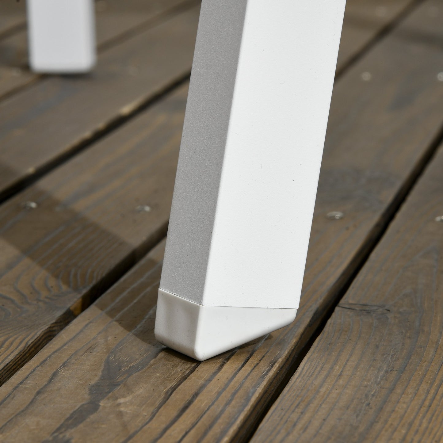 Garden balcony set: weatherproof table, 4 chairs, brown