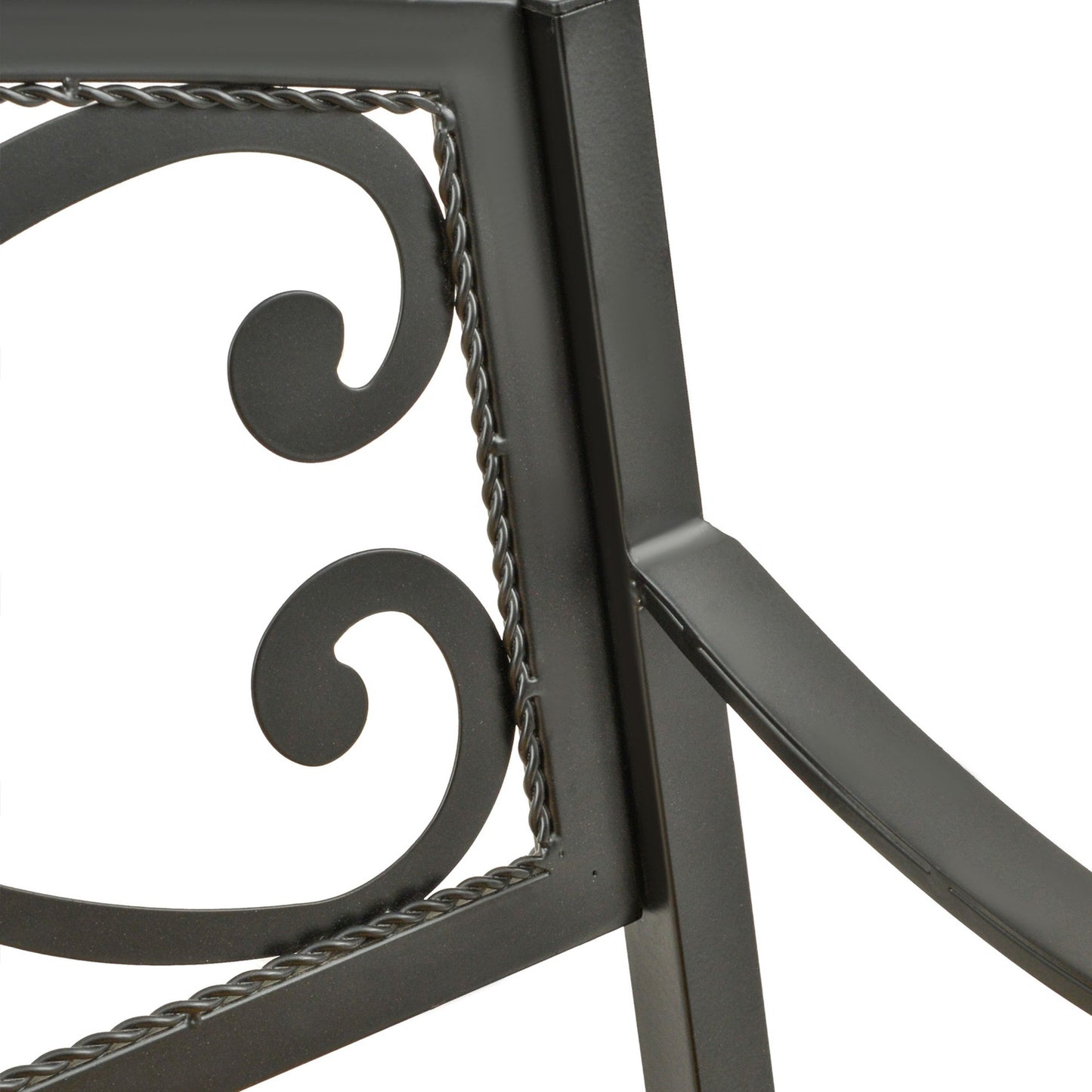 Wood & metal 2-seater garden bench - 220 kg capacity