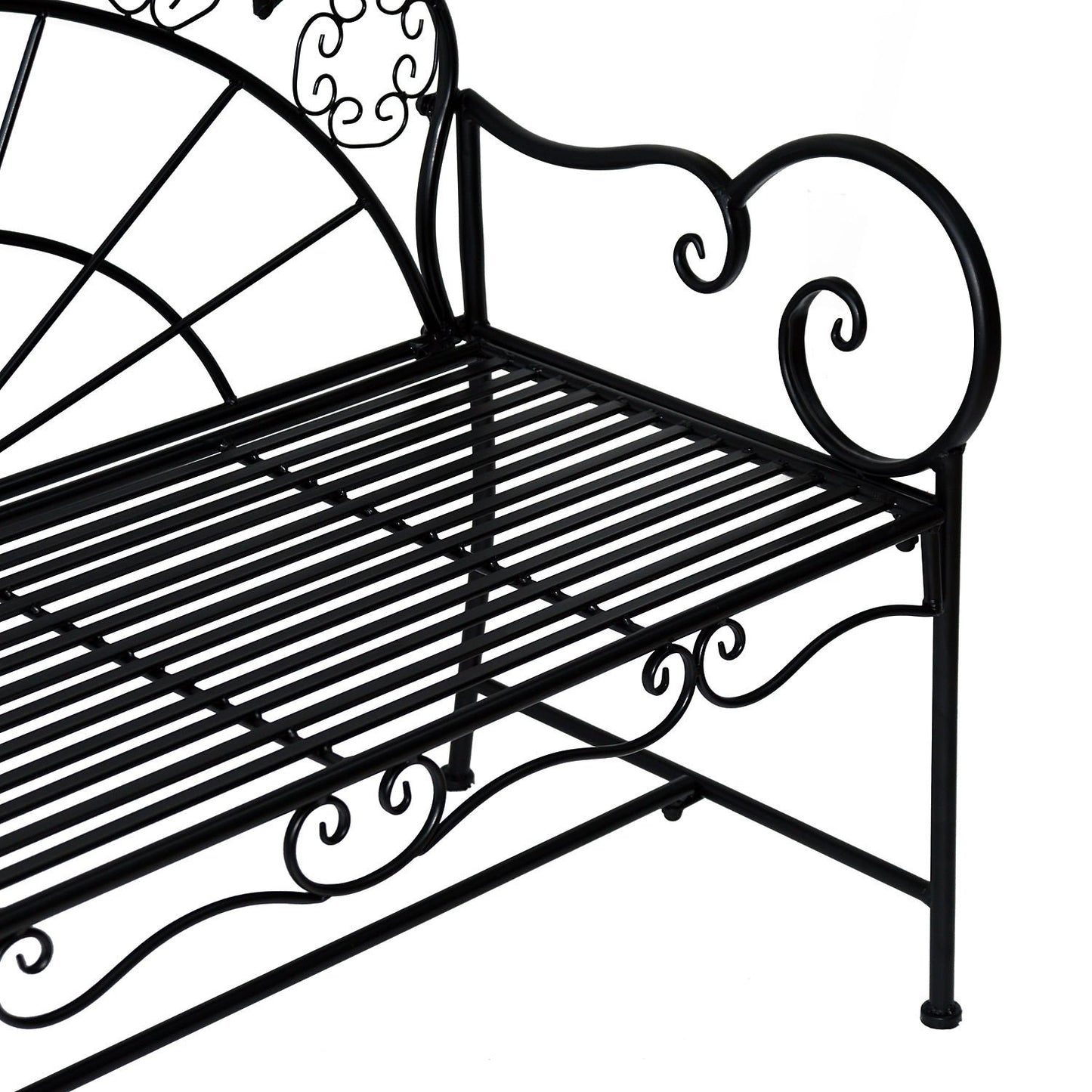 2-seater metal garden bench - Park furniture