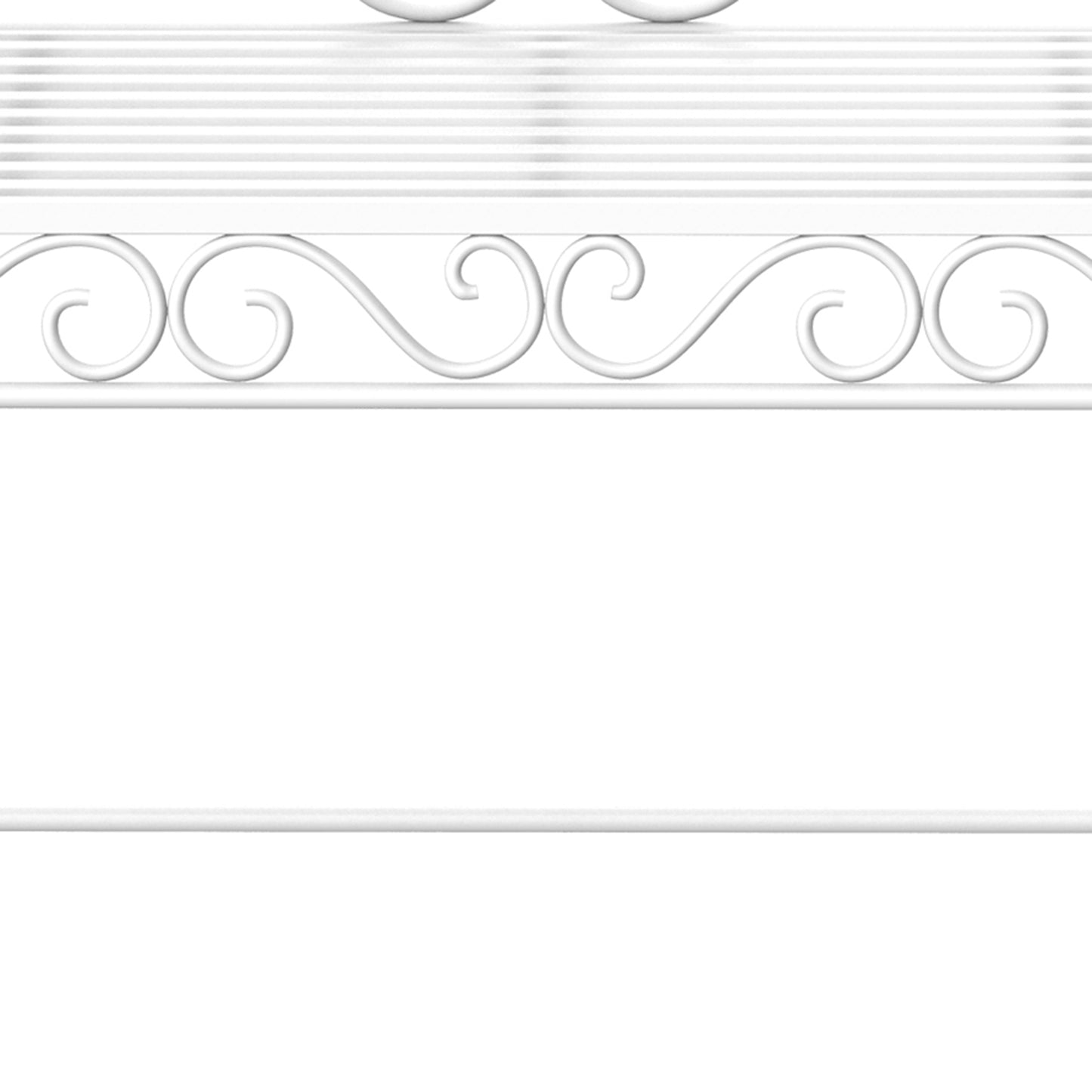 White 2-seater metal garden bench - Outdoor furniture