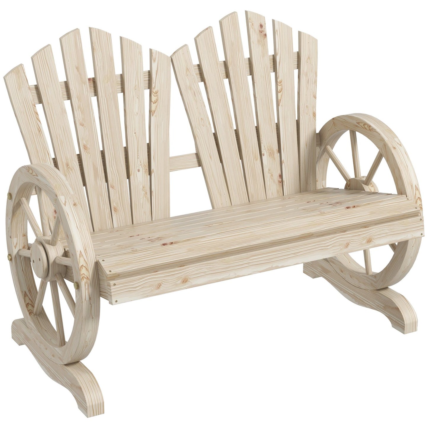 Garden bench in solid wood with armrests, 108x66x95 cm
