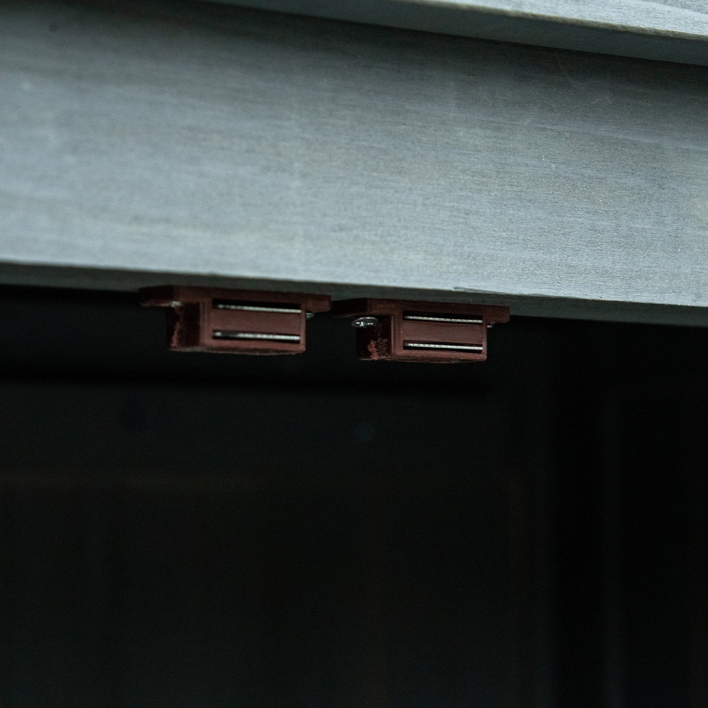 Garden tool shed in wood, grey, 87x46x160cm