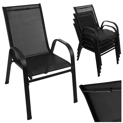 Garden Chairs Set of 4, Stackable, UV Resistant