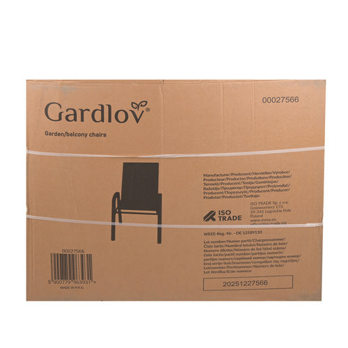 Garden Chairs Set of 4, Stackable, UV Resistant