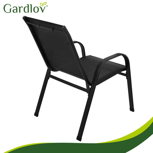 Garden Chairs Set of 4, Stackable, UV Resistant
