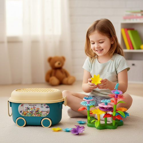 Garden Construction Blocks Set, 139 Pieces, Multicolor
