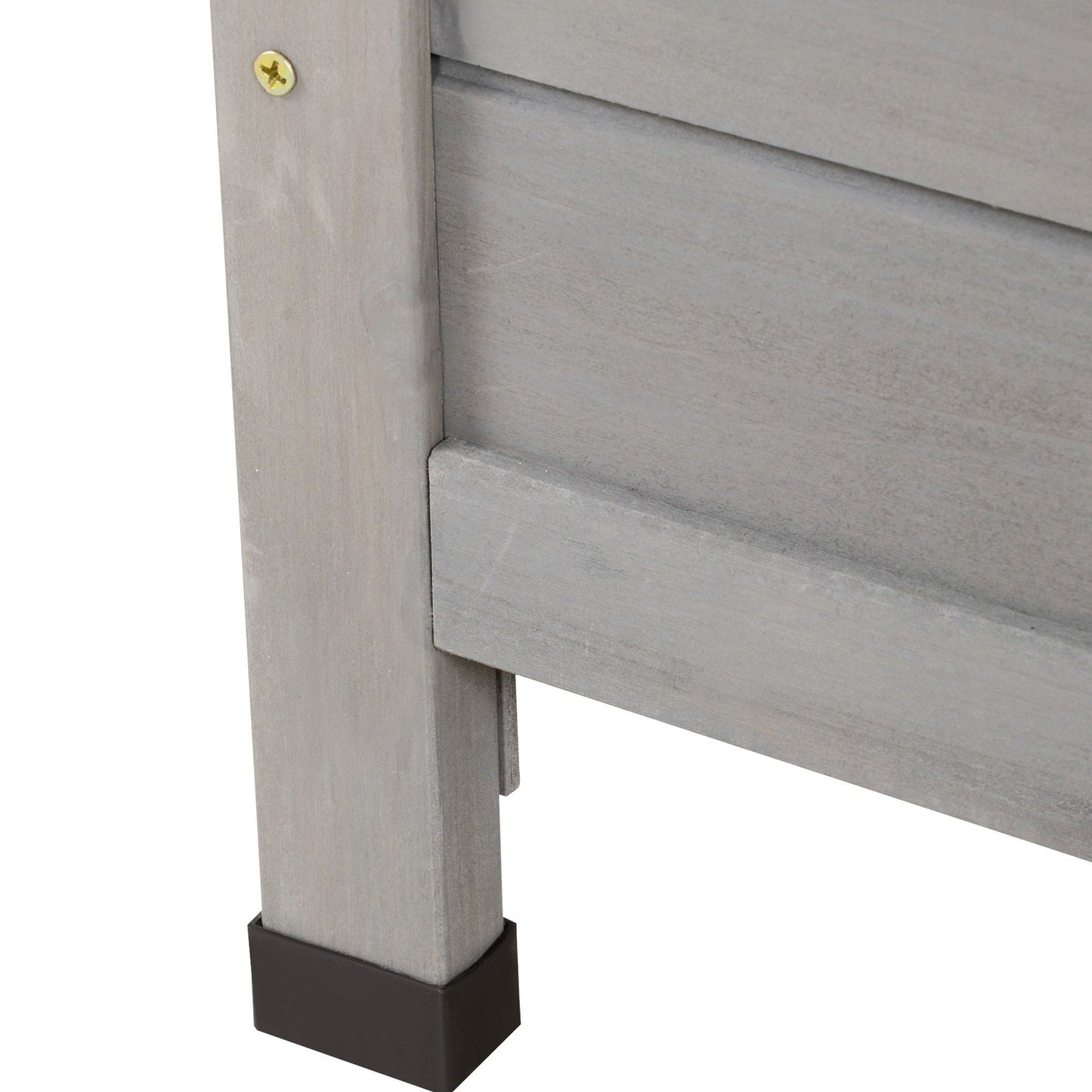 Garden tool shed in wood with slatted doors, gray 87x46.5x96.5 cm