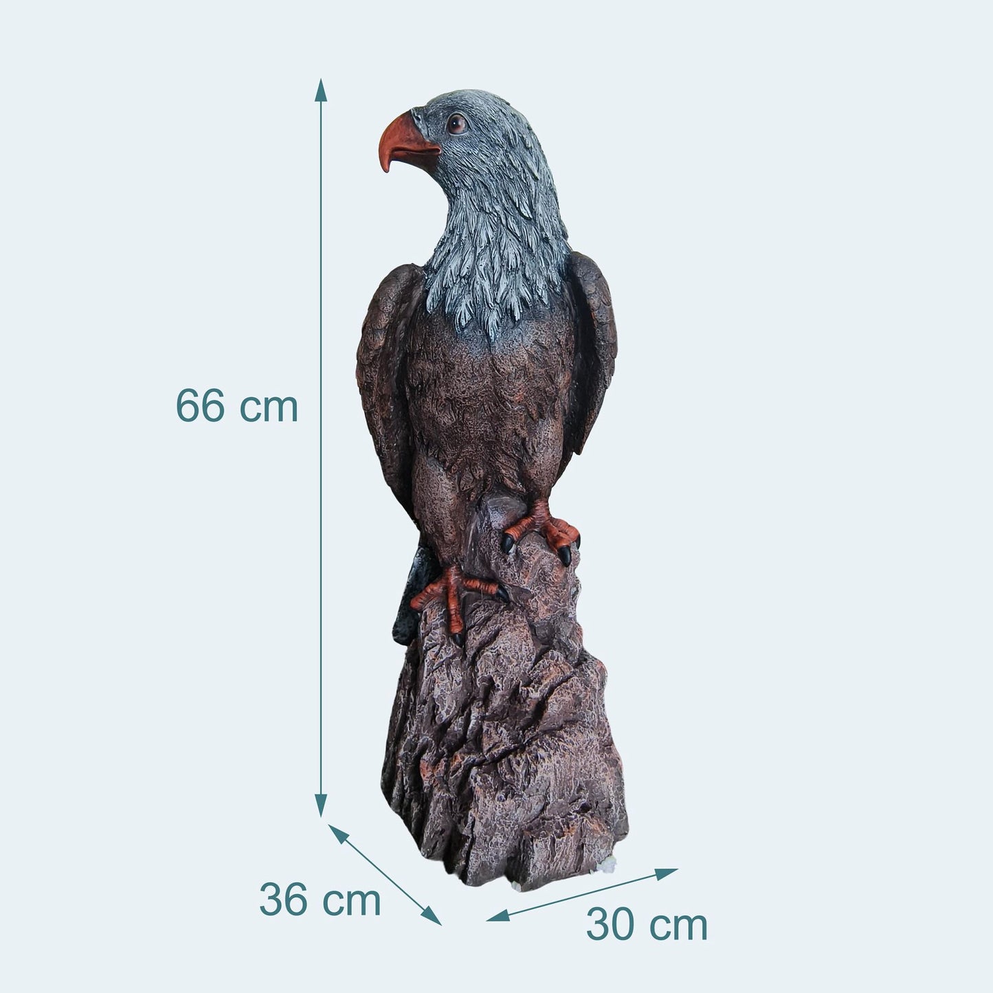 Garden Eagle Statue, Weatherproof Polyresin, UV Resistant