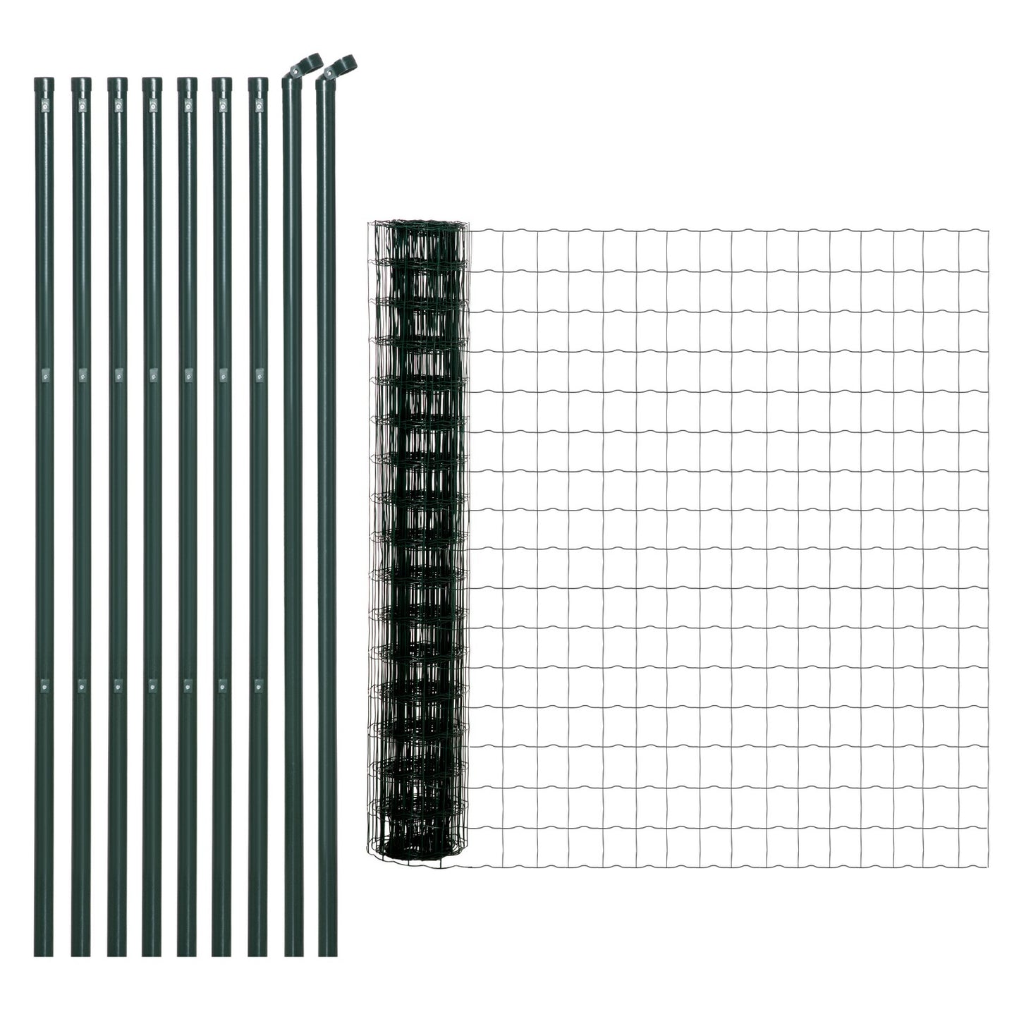 Green Steel Aviary Wire Mesh Garden Fence, 10 x 1.68 m