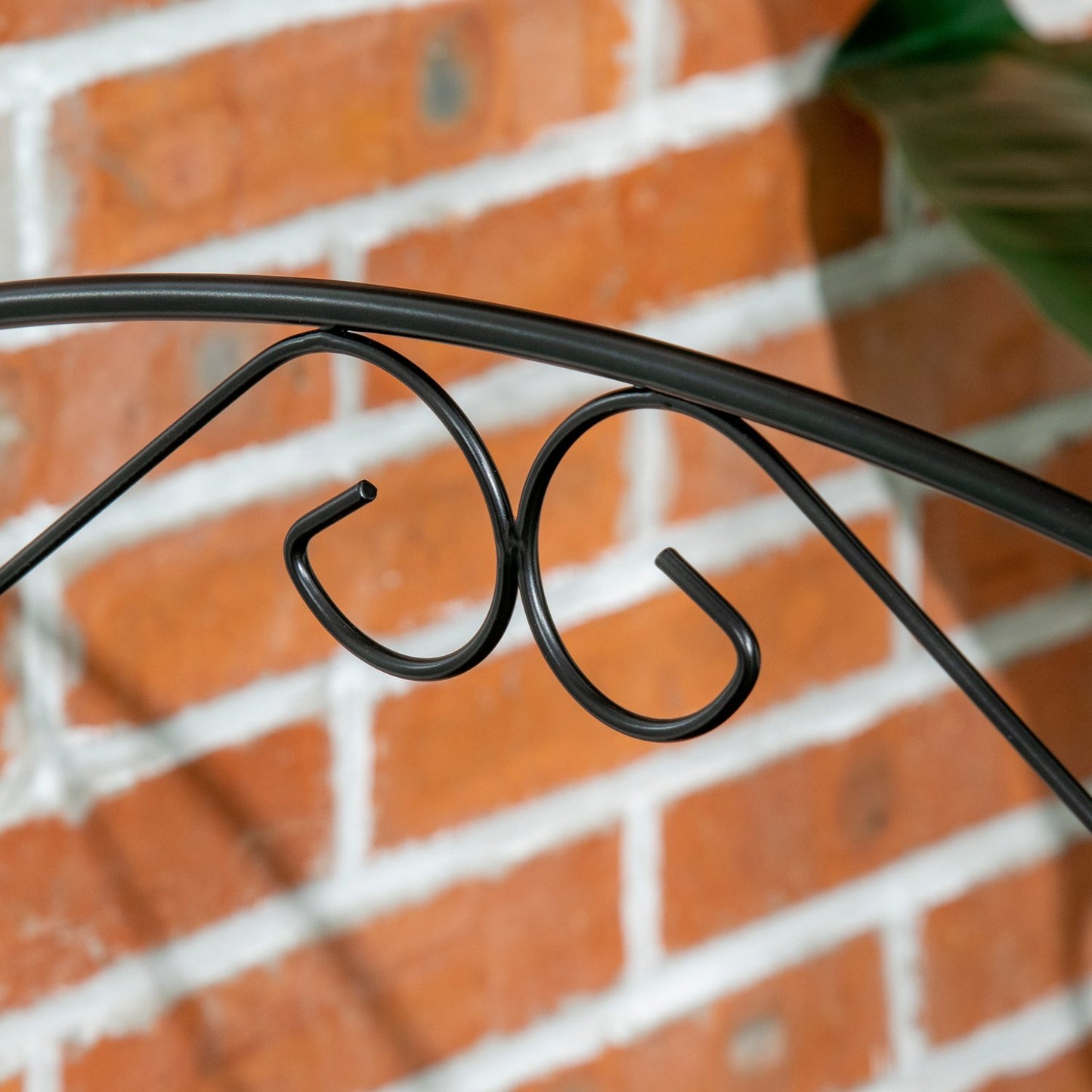 Decorative garden fence in black wire mesh, set of 4, 3.48 x 1.1 M