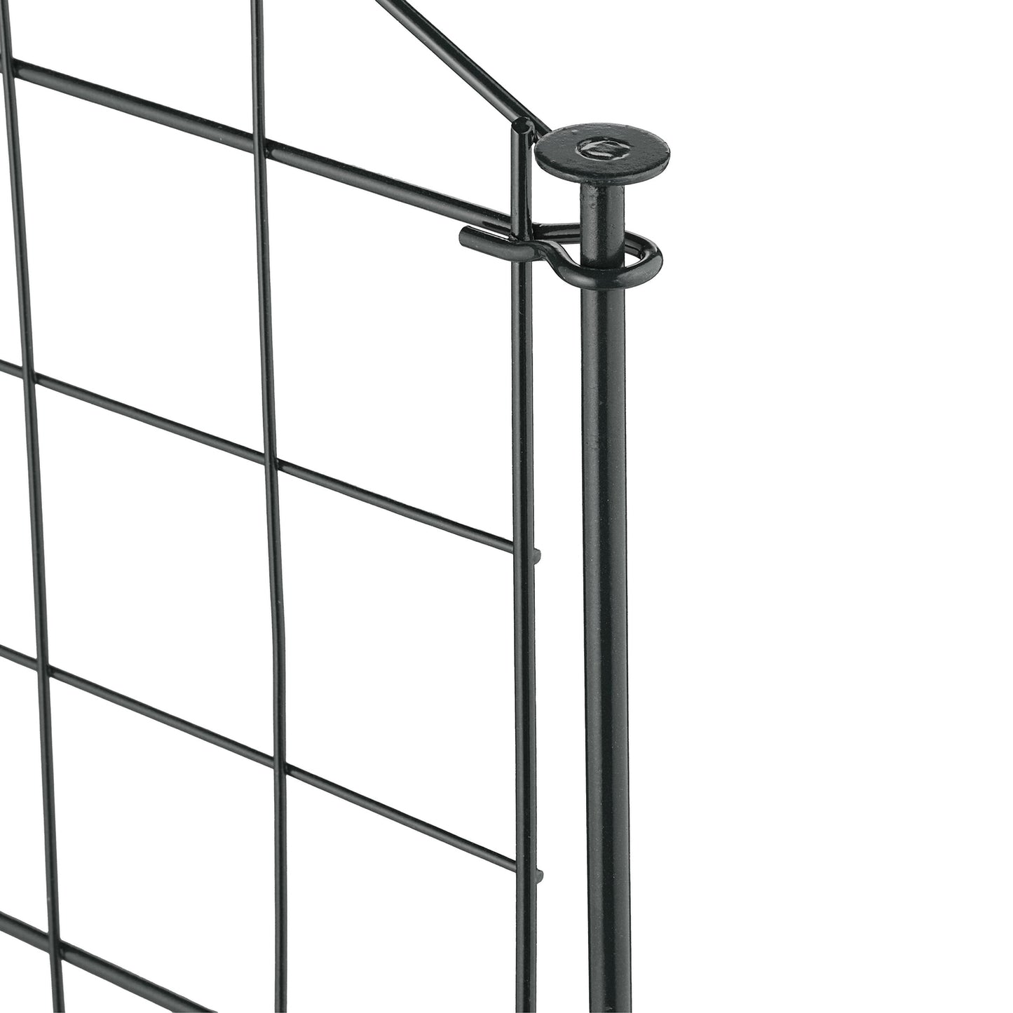 Garden Fence with 5 Metal Arched Panels